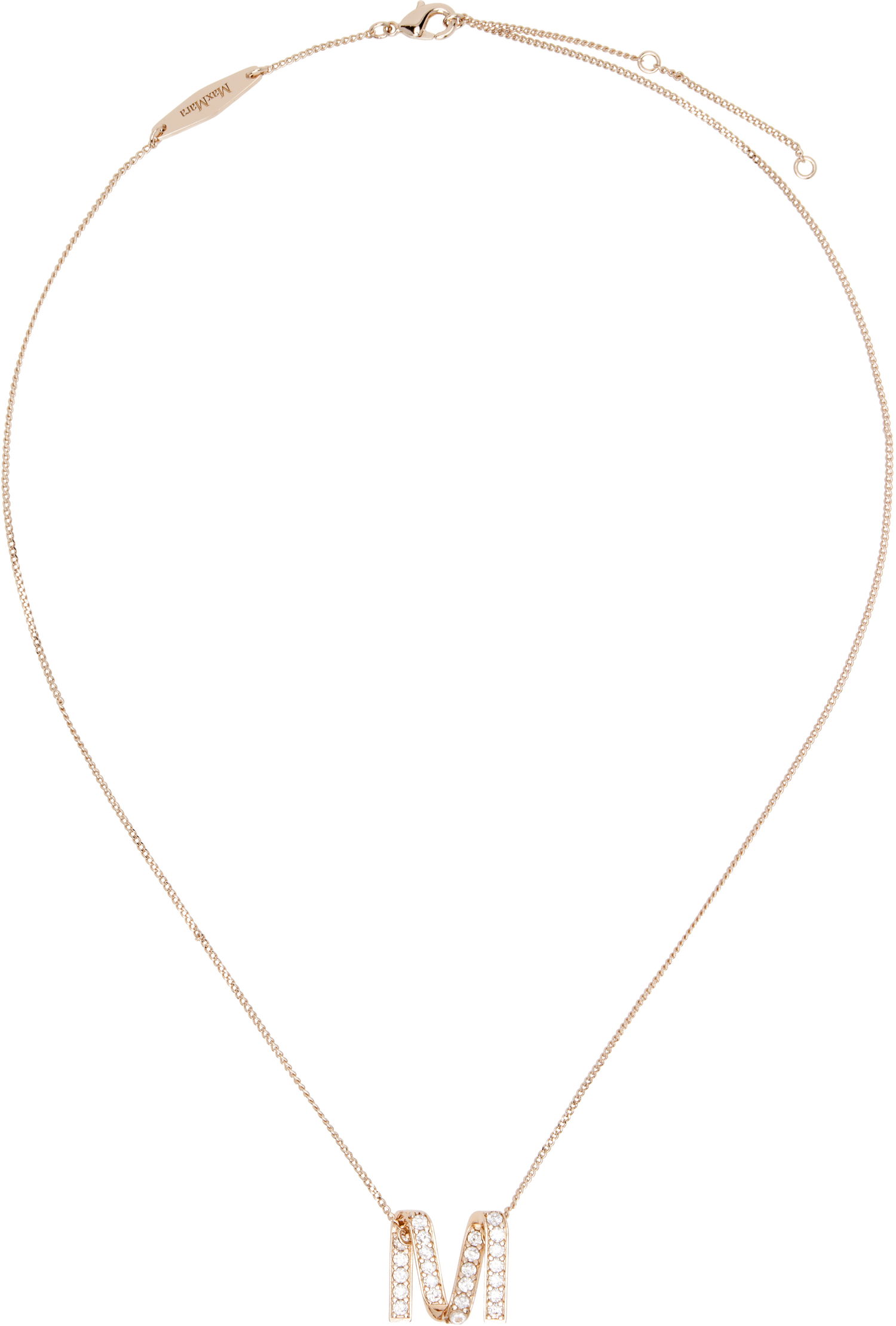 Колие Max Mara Max Mara Crystal 'M' Pendant Necklace Металик | 2524756101600, 0