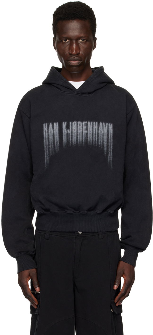 Суитчър Han Kjøbenhavn Han Kjobenhavn Faded Logo Hoodie Черно | M-134010