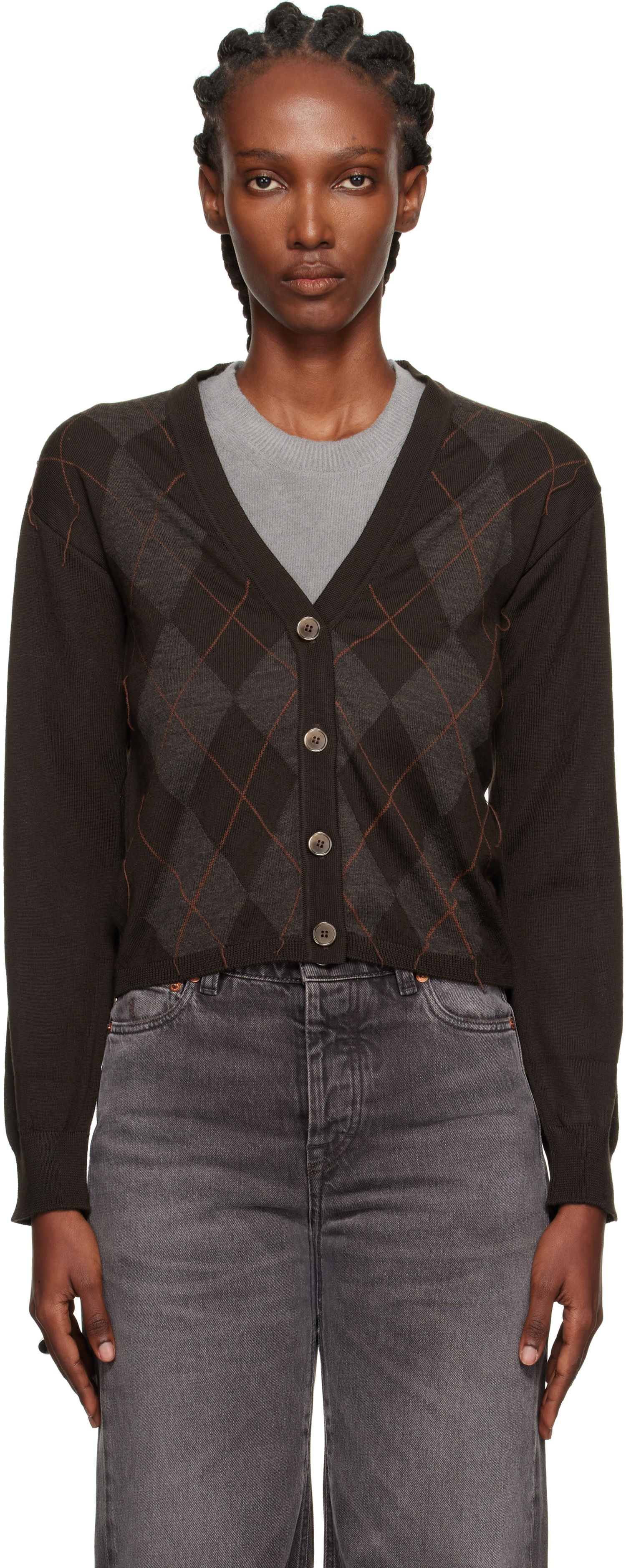 Пуловер OUR LEGACY Our Legacy Ivy Cardigan Кафяво | W4253IP, 0