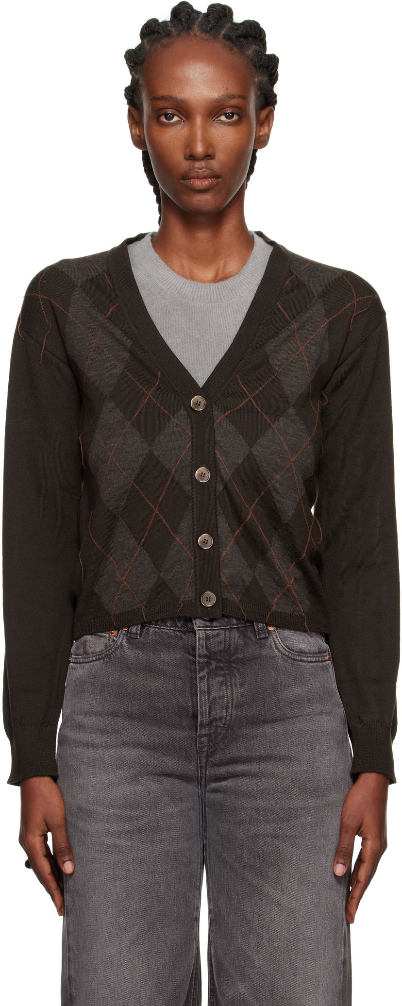 Пуловер OUR LEGACY Our Legacy Ivy Cardigan Кафяво | W4253IP