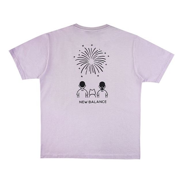 Тениска New Balance Noritake Fireworks Graphic Tee Лилаво | AMT12391-SG6