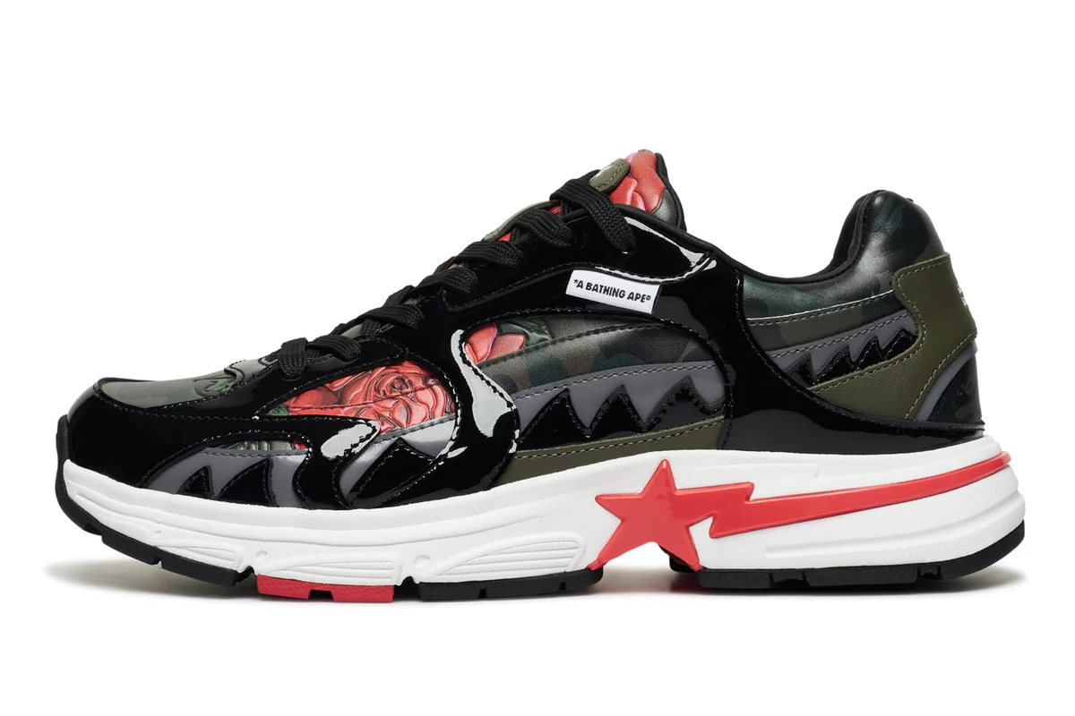 Кецове и обувки BAPE ASSC Shark Sta Floral Зелено | 1K73-191-908, 0