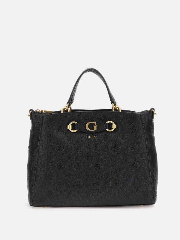 Дамска чанта GUESS Izzy 4G Peony Logo Handbag Черно | HWPD9209060, 0
