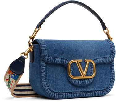 Дамска чанта Valentino Valentino Garavani Alltime Denim Shoulder Bag Синьо | 6W2B0N20XEY, 1