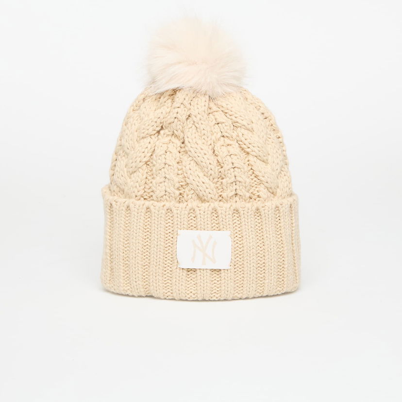 Шапка New Era New York Yankees MLB Cable Knit Beanie Бежово | 60691288