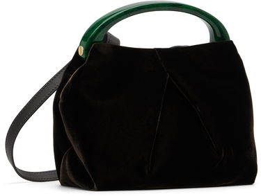 Дамска чанта Dries Van Noten Dries Van Noten Velvet Top Handle Bag Кафяво | 252-011524-653, 2