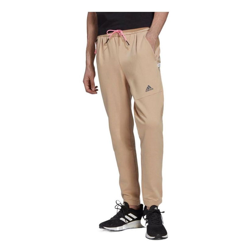 Спортни панталони adidas Originals Straight Logo Sports Pants Бежово | HI5384