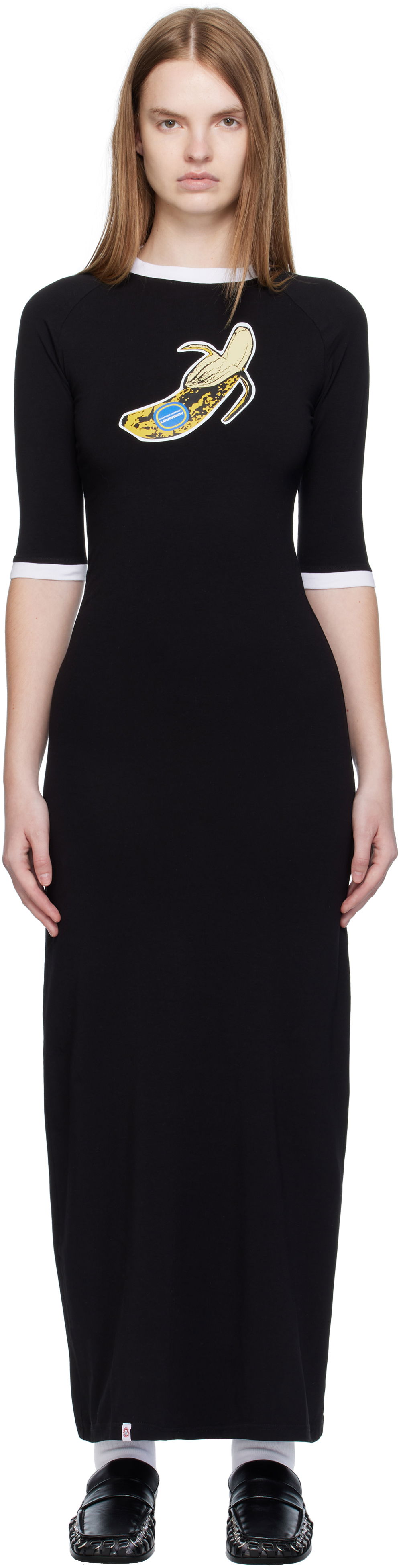 Pокля Charles Jeffrey Loverboy Charles Jeffrey LOVERBOY Raglan Baby Tee Midi Dress Черно | 52060401, 0