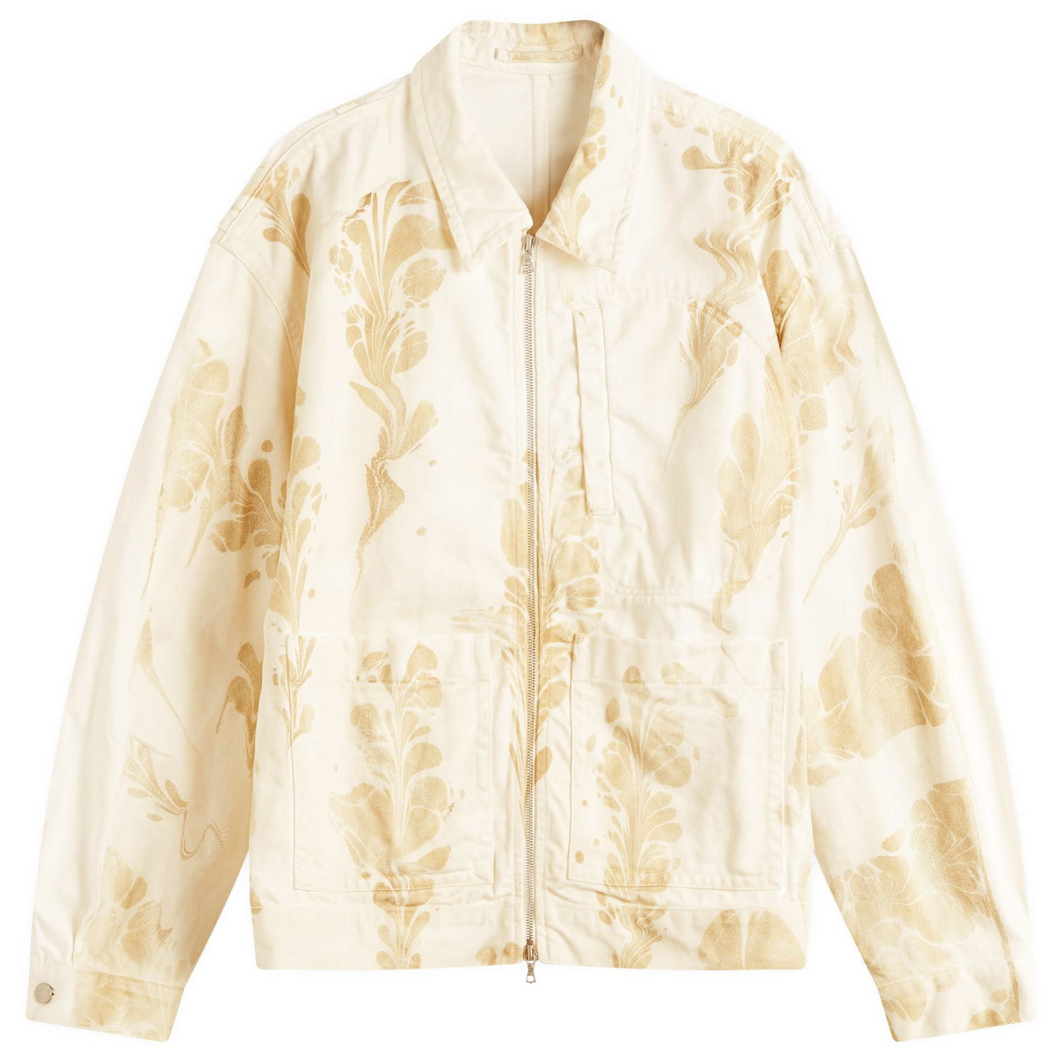 Яке Dries Van Noten Dries Van Noten Veper Print Shirt Jacket, Size Large Бежово | 251-020550-1556-979, 1