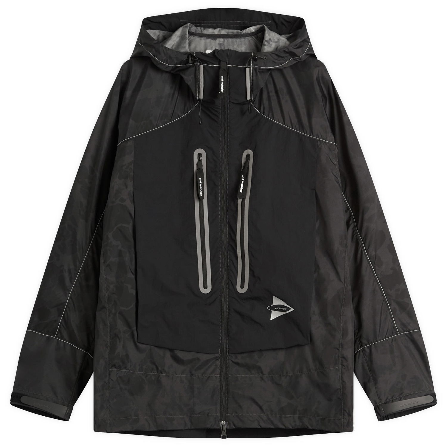 Яке and wander and wander Collaboration Nylon Print Jacket, Size Large Черно | 5745121523-022, 1
