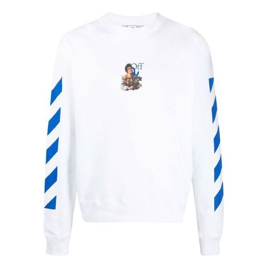 Пуловер Off-White Arrows Pattern Long Sleeve Sweatshirt Бяло | OMBA025S21FLE0100140, 0