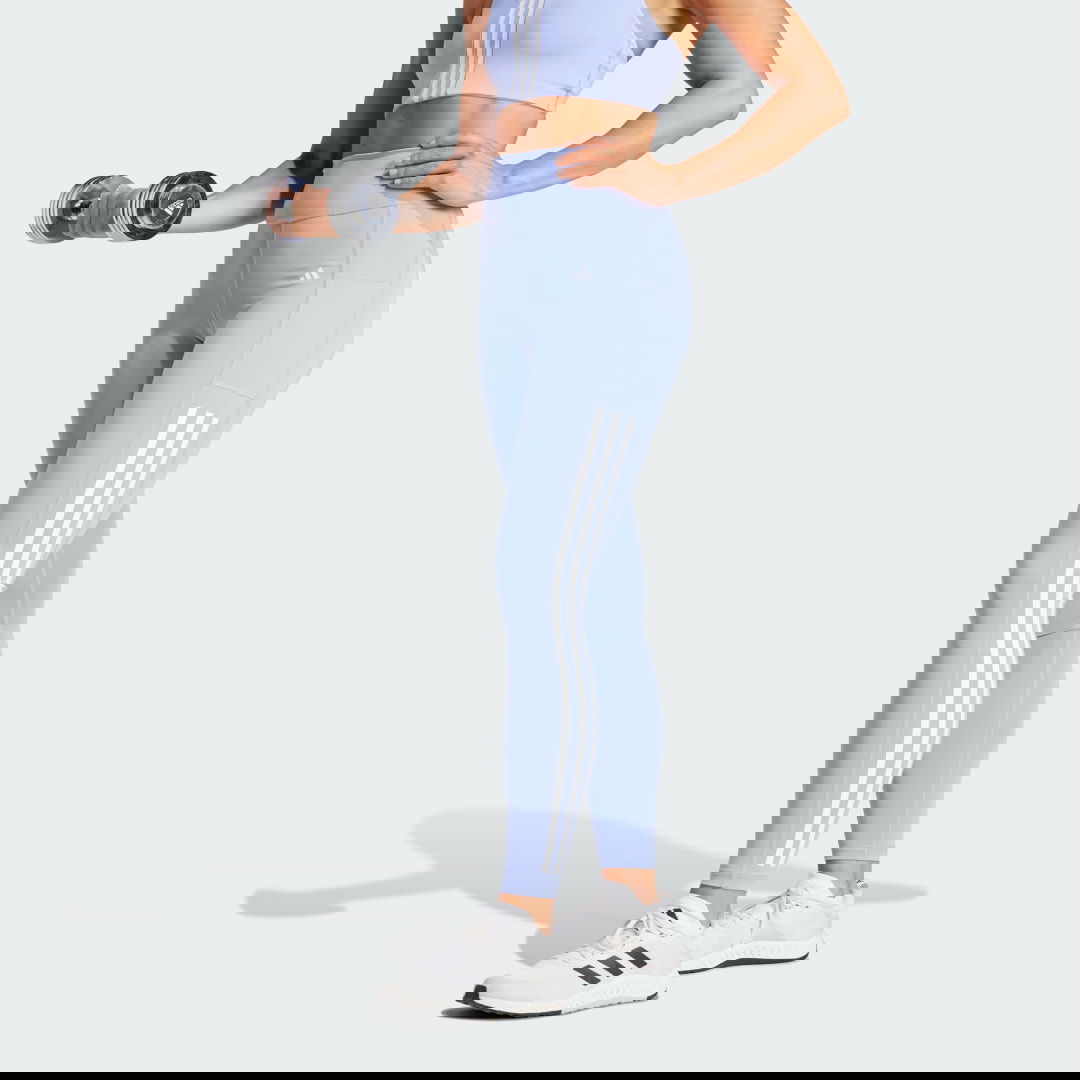 Клинове adidas Performance Optime 3-Stripes Full-Length Leggings Лилаво | IZ2718, 0