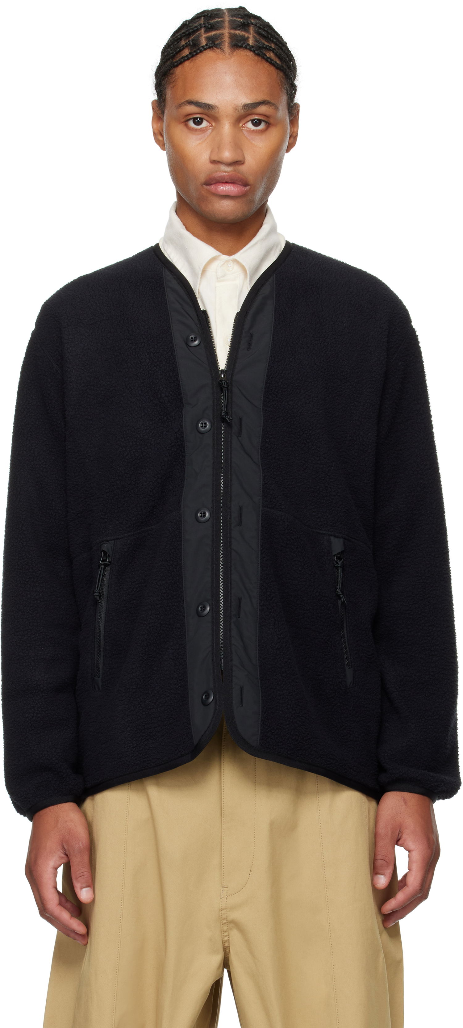 Пуловер Comme des Garçons Boa & Taffeta Cardigan Черно | HN-T020-051, 0