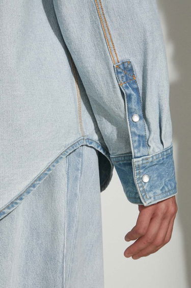Риза VETEMENTS VETEMENTS Inside-Out Relaxed Denim Shirt Синьо | UE64SH500N, 4