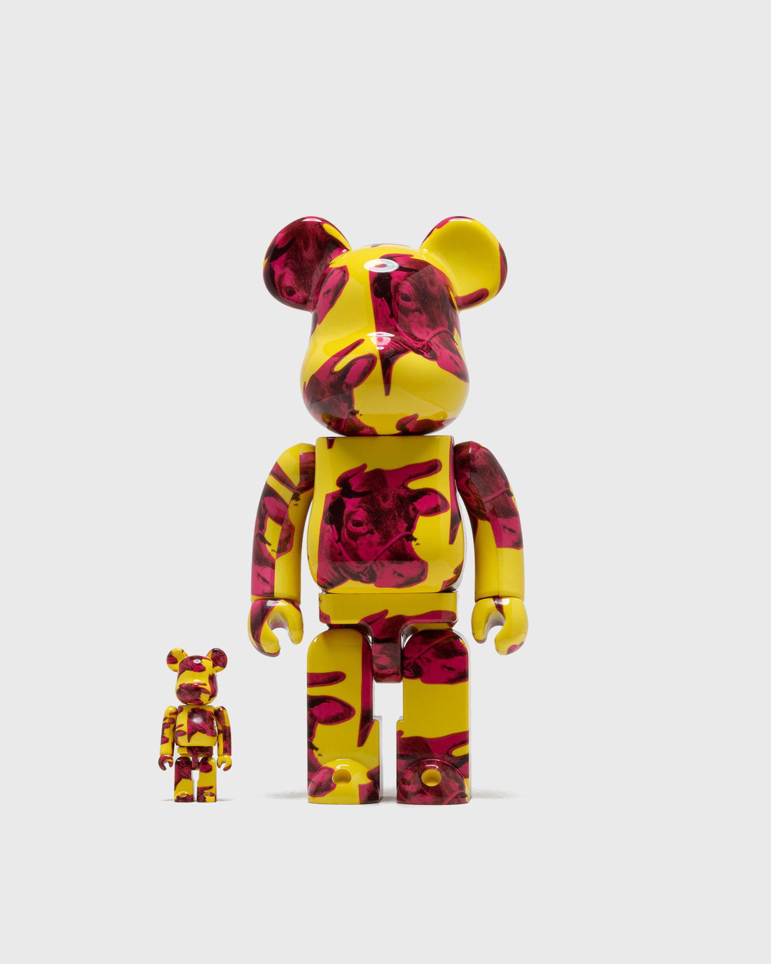 Колекционерско Medicom Toy ANDY WARHOL COW WALLPAPER 100% & 400% BE@RBRICK Set Жълто | MED1769, 0