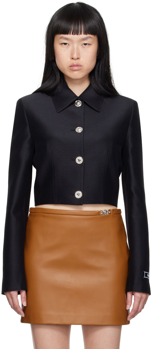 Яке Versace Cropped Jacket Черно | 1012001_1A09075, 0