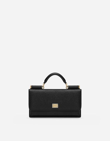 Дамска чанта Dolce & Gabbana Dolce & Gabbana Dauphine Print Calfskin Mini Bag Черно | BI3280A100180999, 0