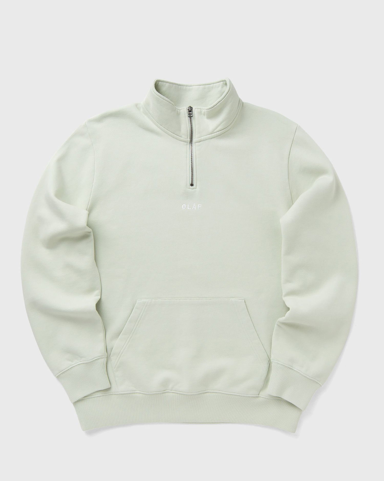 Суитчър ØLÅF OLAF Block Zip Mock Neck Sweatshirt XL Зелено | M200201-PALE-GREEN, 0