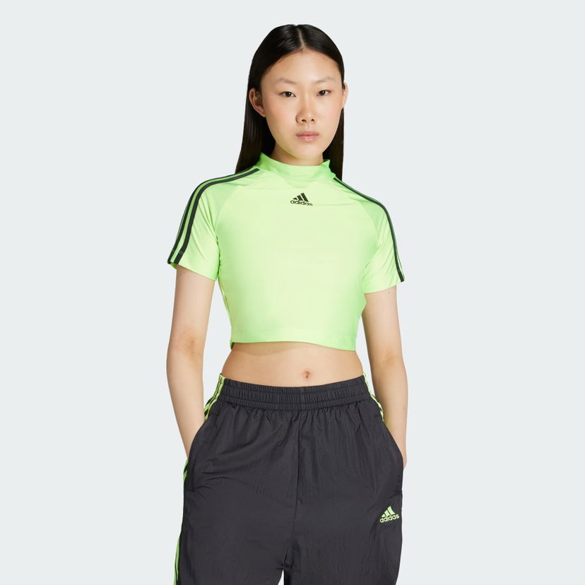Съкратен топ adidas Performance Teamgeist Adicolor Crop Top Зелено | JZ8280