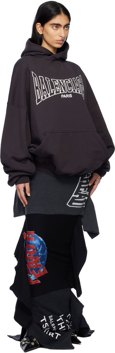 Суитчър Balenciaga Boxing Large Fit Hoodie Черно | 803265 TRVH6, 3