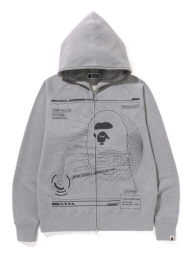 Суитчър BAPE To Collect Overprinted Full Zip Hoodie Сиво | 1J30-115-008