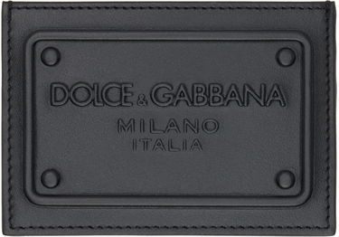 Портфейл Dolce & Gabbana Black Embossed Card Holder Черно | BP3239AG218, 0
