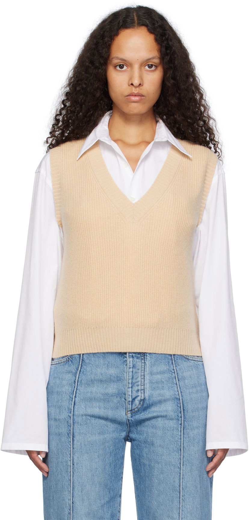 Пуловер Max Mara Weekend Knit Vest Бежово | 2425356032600 MM02263