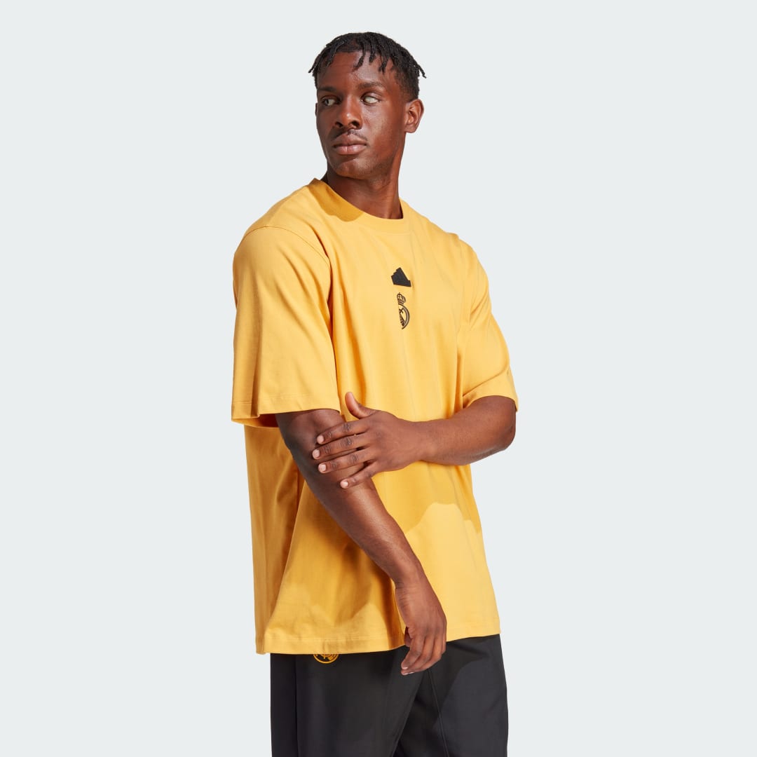 Тениска adidas Originals Real Madrid Lifestyler Oversized Жълто | HY0627, 1