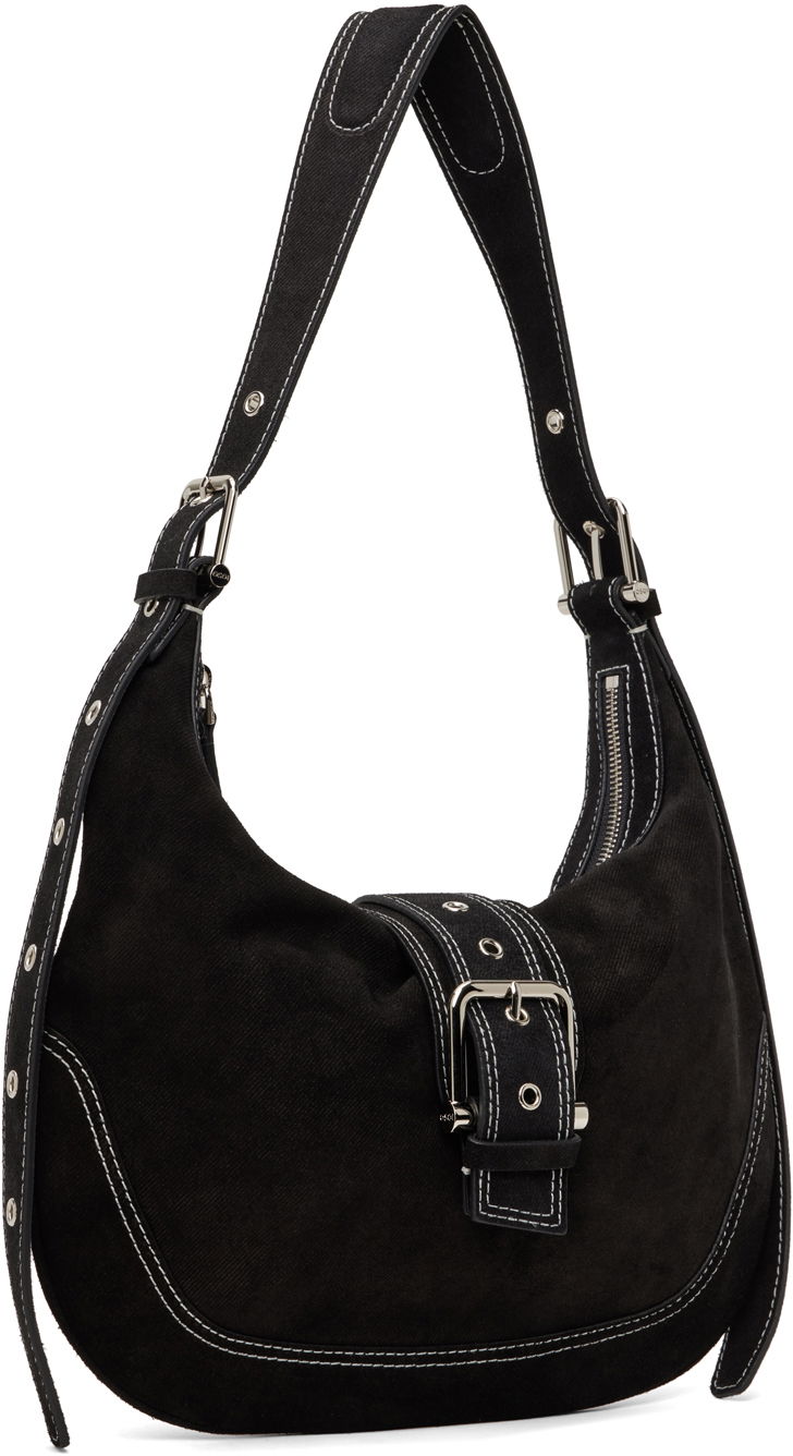 Дамска чанта OSOI Suede Shoulder Bag With Buckle Черно | 24FWB05004022, 1