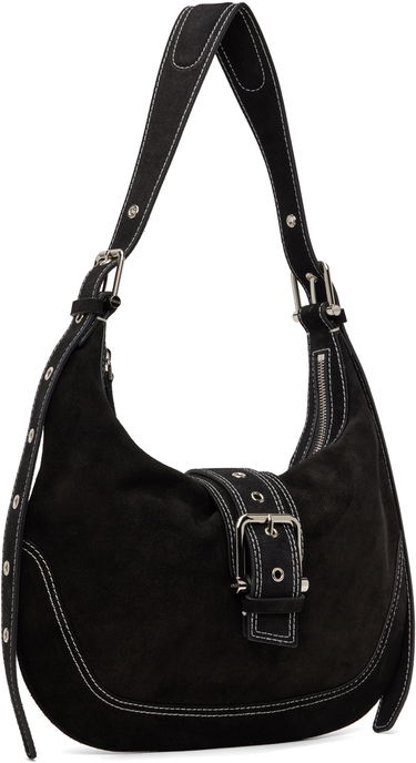 Дамска чанта OSOI Suede Shoulder Bag With Buckle Черно | 24FWB05004022, 1