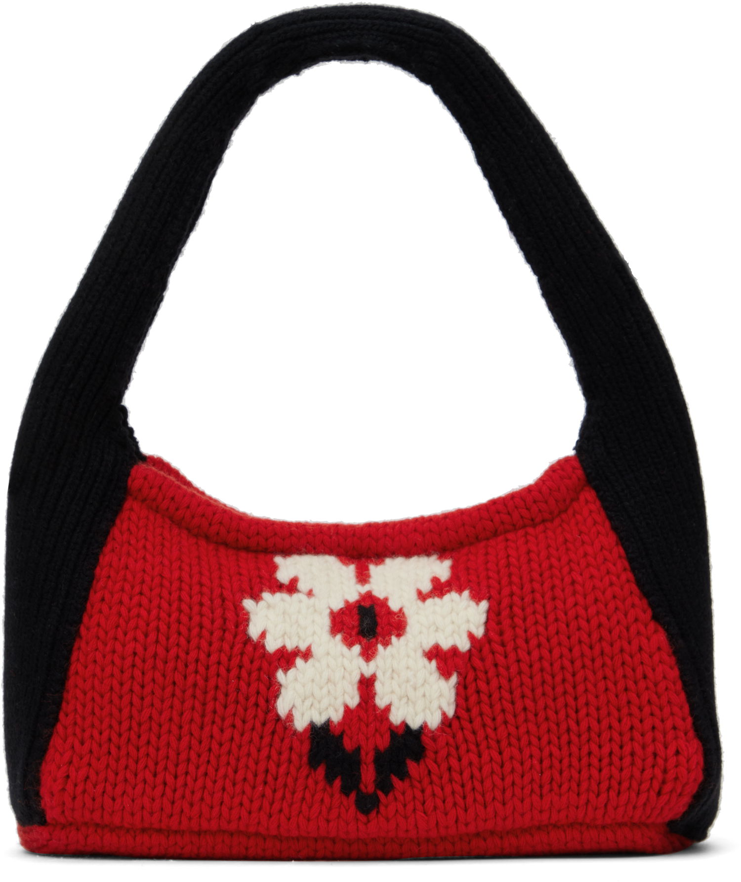Дамска чанта YMC YMC Hand Knit Bag with Flower Design Червено | QBXMA, 0