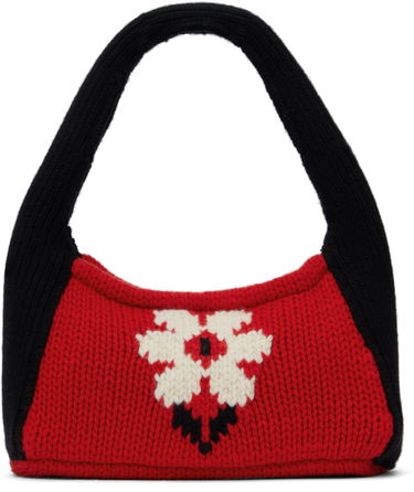 Дамска чанта YMC YMC Hand Knit Bag with Flower Design Червено | QBXMA, 0