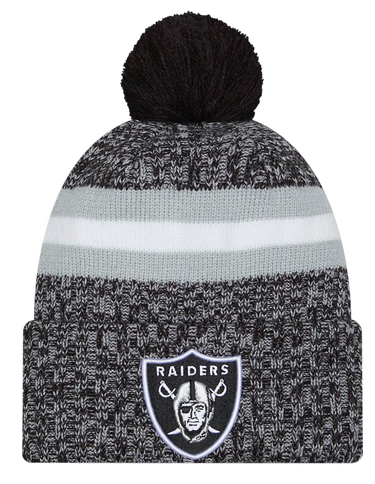 Шапка New Era New Era Las Vegas Raiders Knit Beanie with Pom Сиво | 60407594-60407594, 0