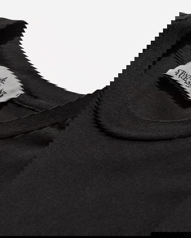 Тениска Stone Island Garment Dyed Logo Longsleeve T-Shirt Black Черно | K2S15-2100028-S0013 V0029, 3