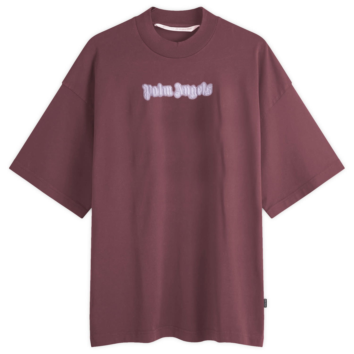 Тениска Palm Angels Neon Logo Loose T-Shirt Бургунди | PWAA023F24JER0032936, 0
