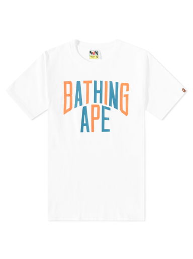 Тениска BAPE Colours Nyc Logo T-Shirt White Бяло | 001TEJ301020M-WHT