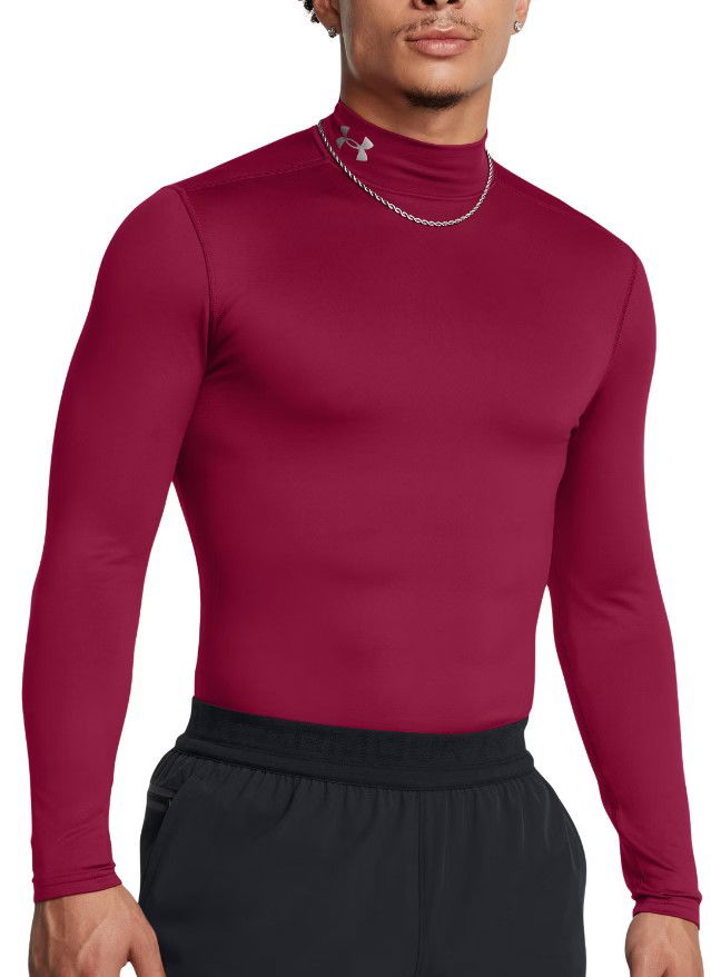 Тениска Under Armour Elite Mock Long Sleeve Compression Shirt Червено | 1386942-625