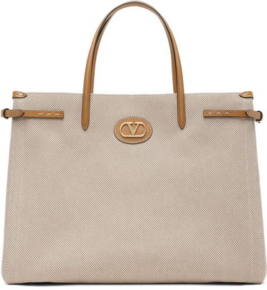 Голяма пазарска чанта Valentino Valentino Garavani Antibes Large Canvas Tote Бежово | 6W2B0R18EZT, 0