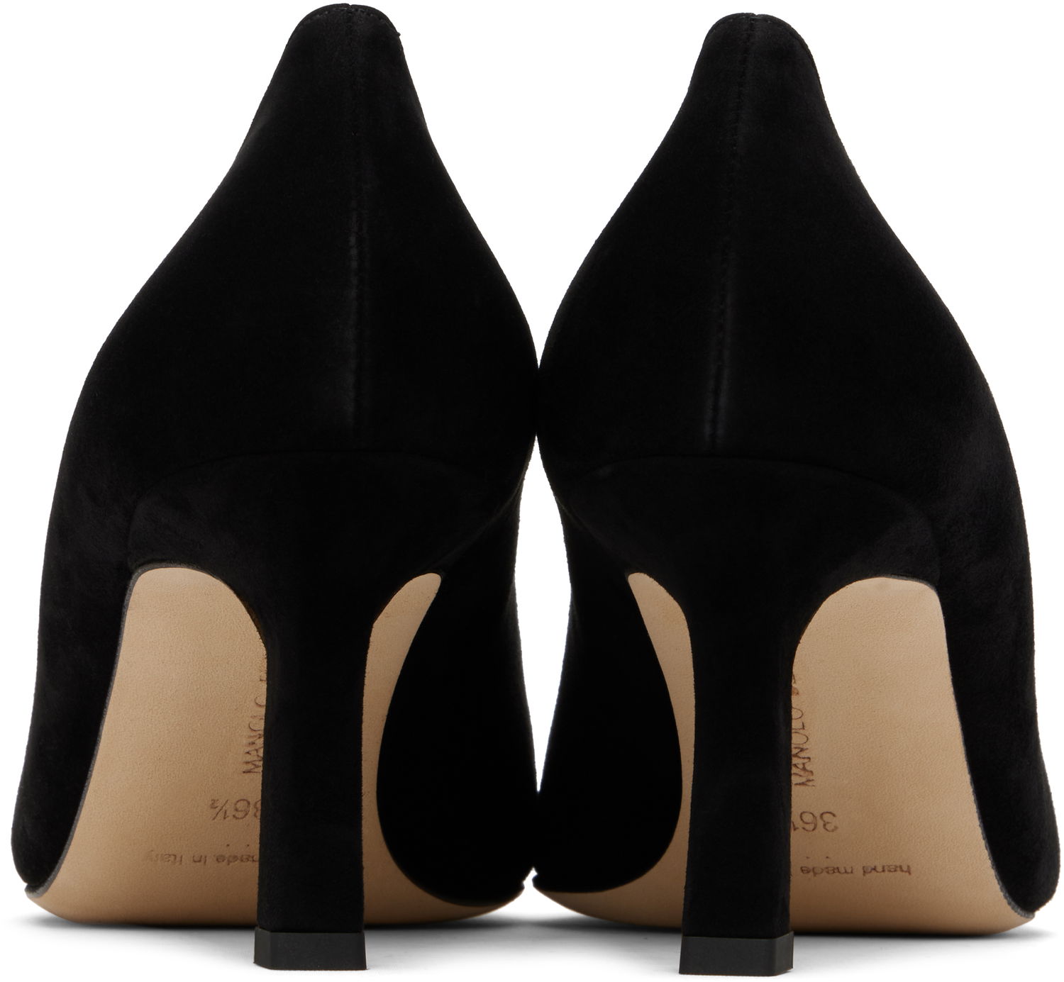 Грижа за обувките Manolo Blahnik Manolo Blahnik Moiralo Suede Heels Черно | 225-1811, 1