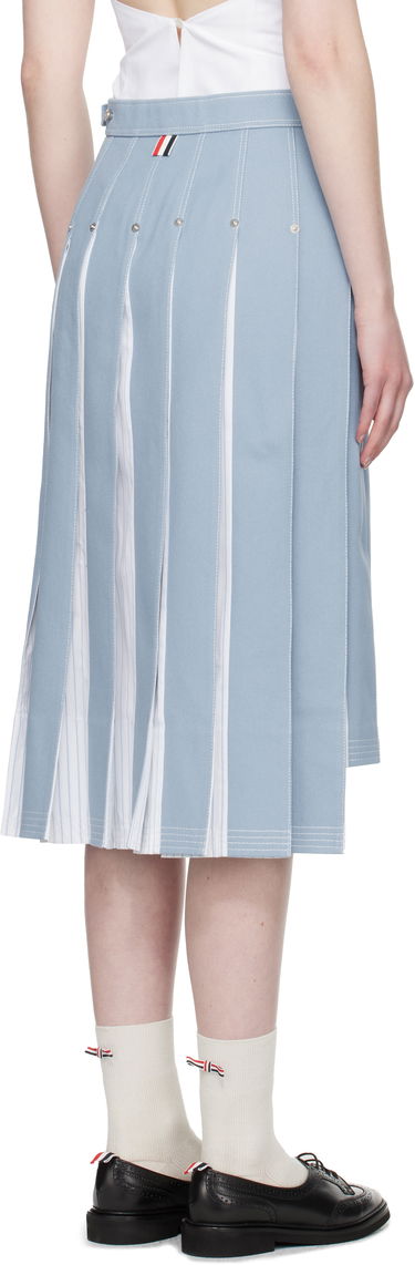 Пола Thom Browne Thom Browne Pleated Denim Midi Skirt Синьо | FGC441U-F0950, 2