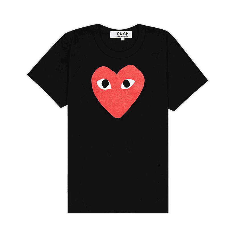 Тениска Comme des Garçons PLAY T-Shirt with Red Heart Logo Черно | P1T111 1