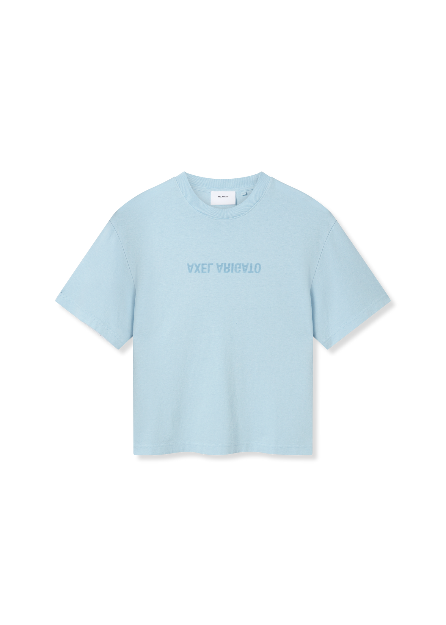Съкратен топ AXEL ARIGATO Cropped T-Shirt with Text Embroidery Синьо | A2987001, 0