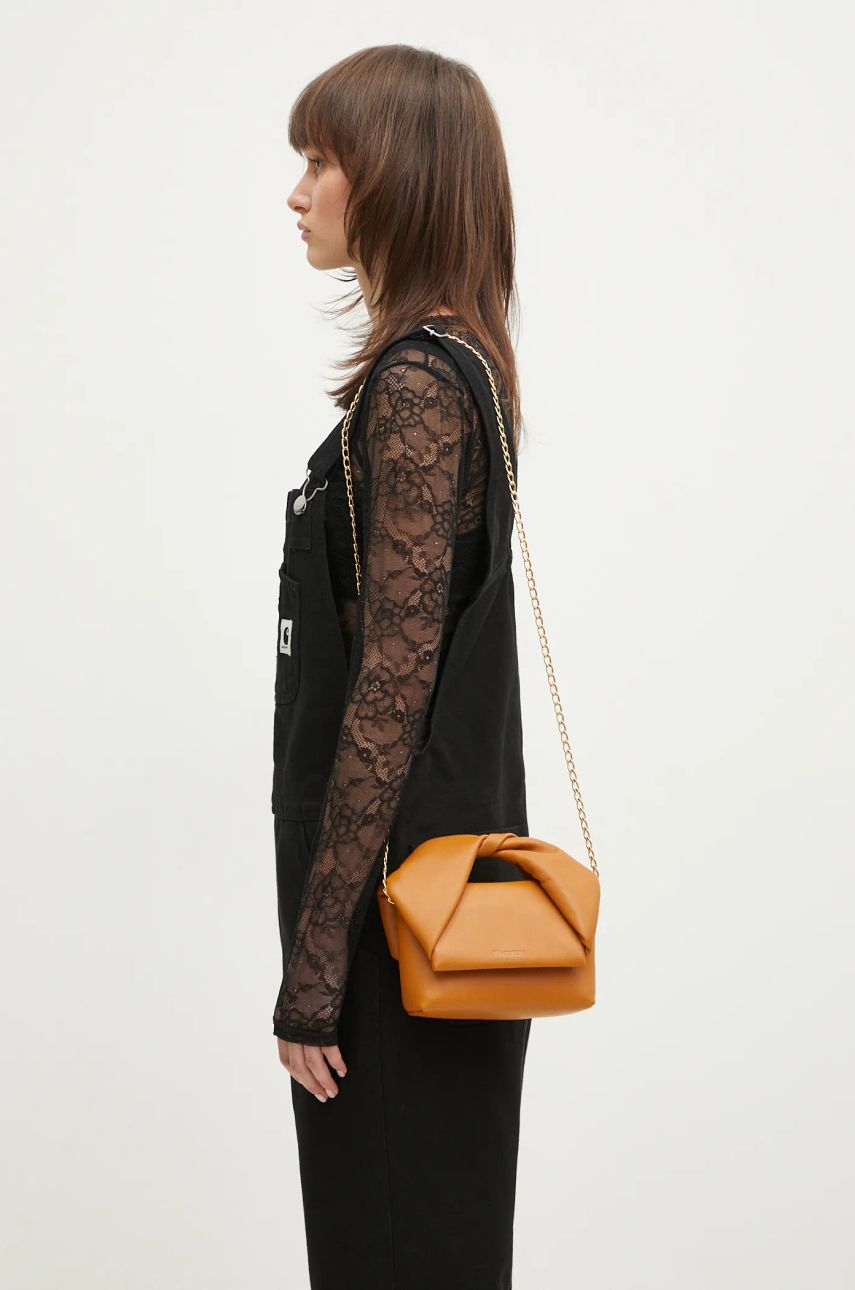 Дамска чанта JW Anderson JW Anderson Small Twister Bag Кафяво | HB0643.LA0088.604, 0
