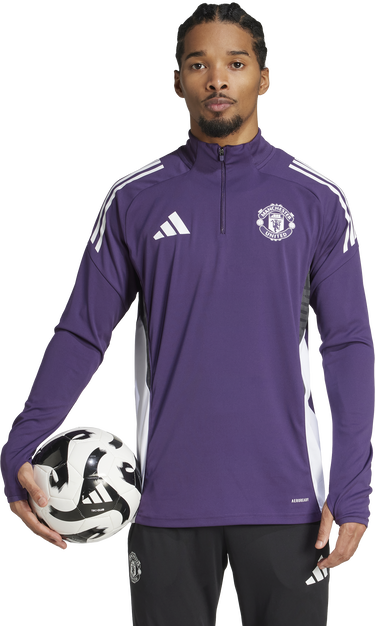 Тениска adidas Originals Manchester United TR TOP Long Sleeve Training Shirt 2025/26 Лилаво | jp3124, 1