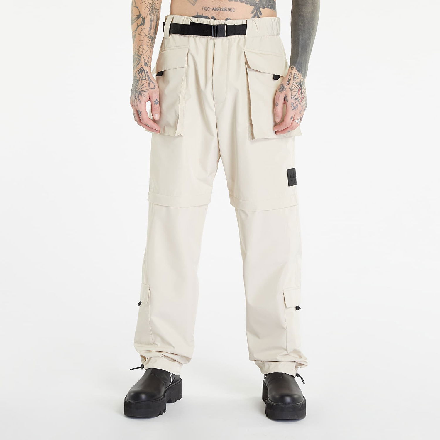 Карго панталони CALVIN KLEIN Multifunctional Zip Woven Pants Бежово | J30J323144 ACI, 1
