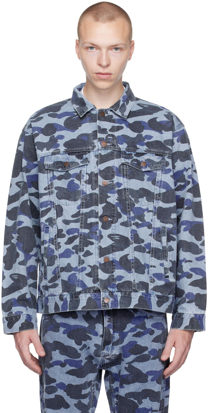 Яке BAPE Camo Over Denim Jacket Синьо | 001LJJ301008M, 0