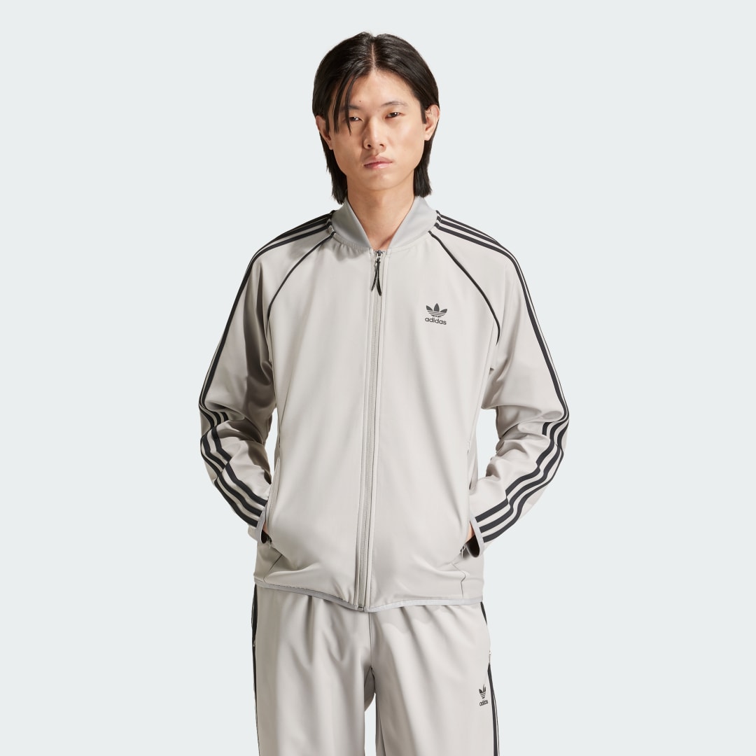 Яке бомбър adidas Performance SST Bonded Track Jacket Сиво | IW7318, 0