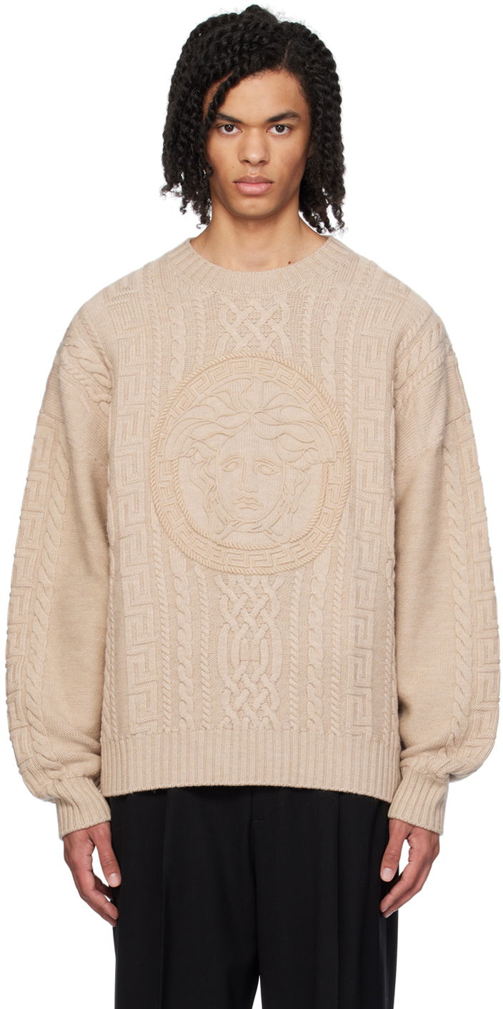 Пуловер Versace Beige Medusa Sweater Бежово | 1013556_1A09578