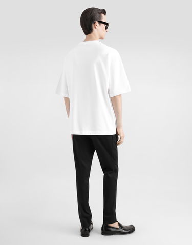 Тениска Dolce & Gabbana Cotton T-shirt With Embellished Cross Patch Бяло | G8PB8ZG7O4HW0800, 2