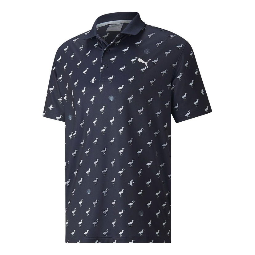 Поло тениска Puma Egrets Print Polo Shirt Синьо | 533794-02